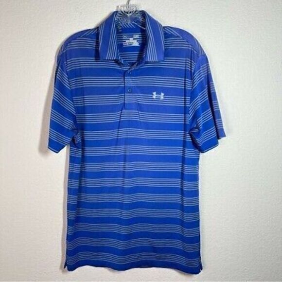 Under Armour Mens Heat Gear Loose Golf Polo Shirt Size S Blue Short Sleeve‎ - Picture 1 of 6